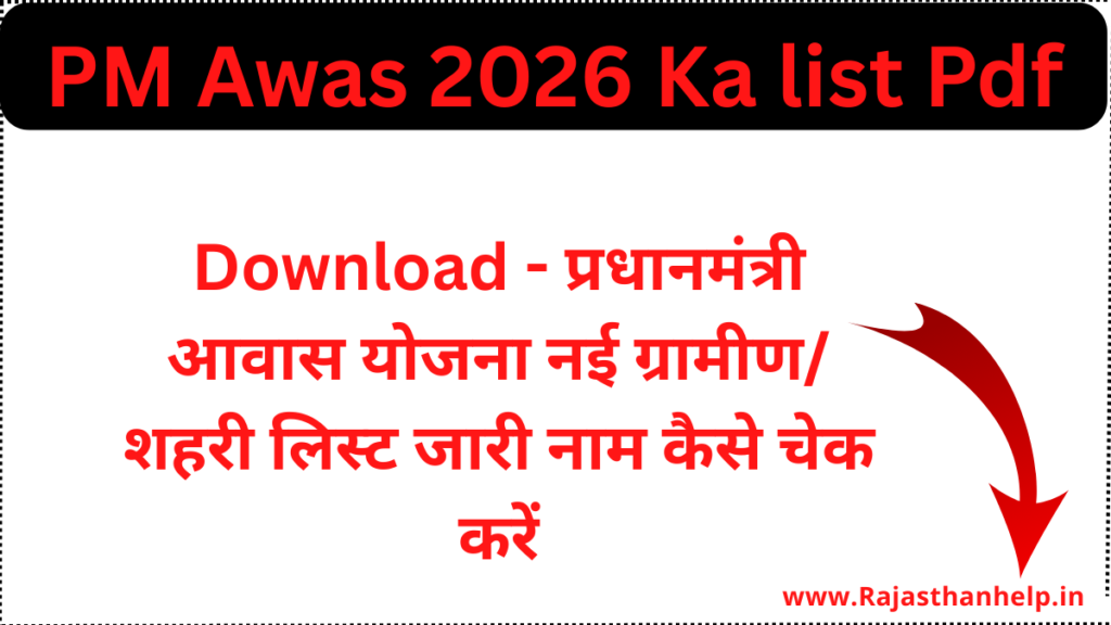 PM Awas 2026 Ka list Pdf